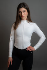 Dámská bílá mikina na zip EdgeZip