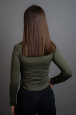 Dámská zelená mikina na zip EdgeZip – detail 4