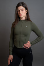 Dámská zelená mikina na zip EdgeZip